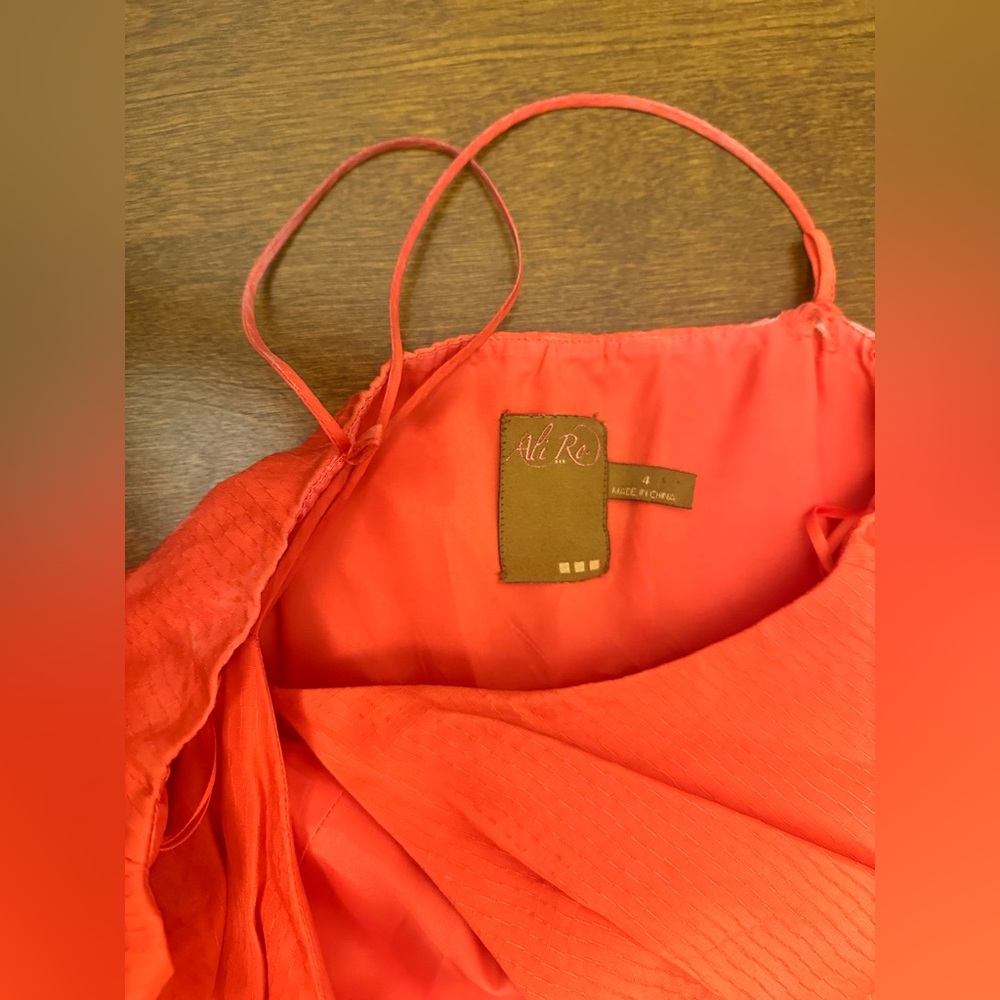 Ali Ro Vibrant Coral Backless Dress - Picture 3 of 4